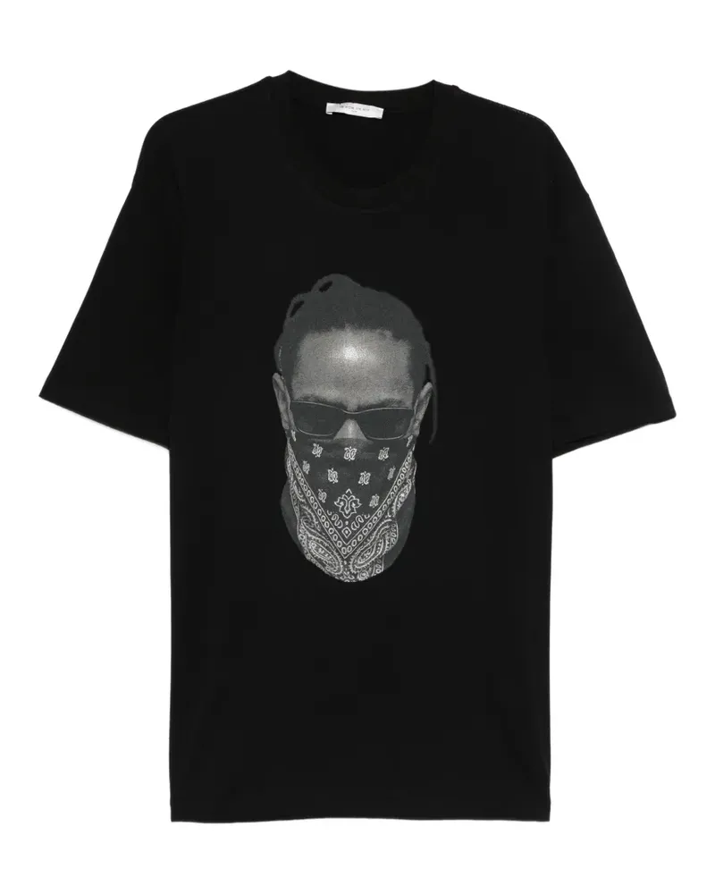 IH NOM UH NIT T-Shirt mit Mask-Print - Schwarz Schwarz