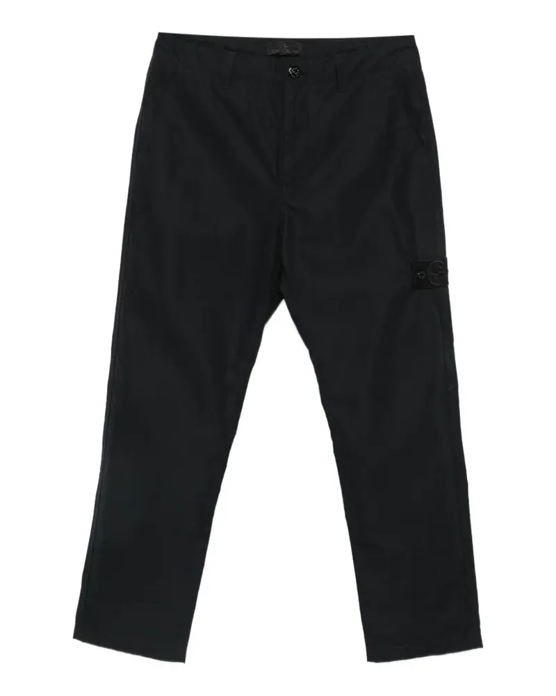Stone Island 3100020 logo-patch cargo pants - Schwarz Schwarz