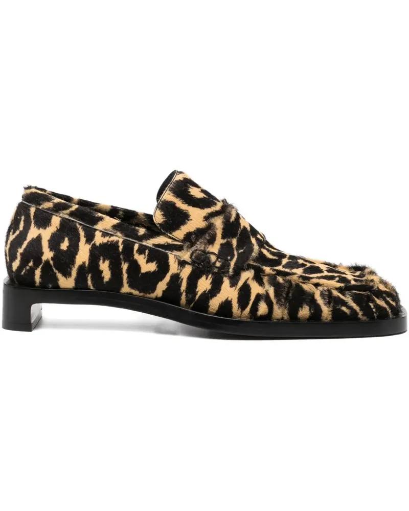 Jil Sander leopard-print loafers - Nude Nude
