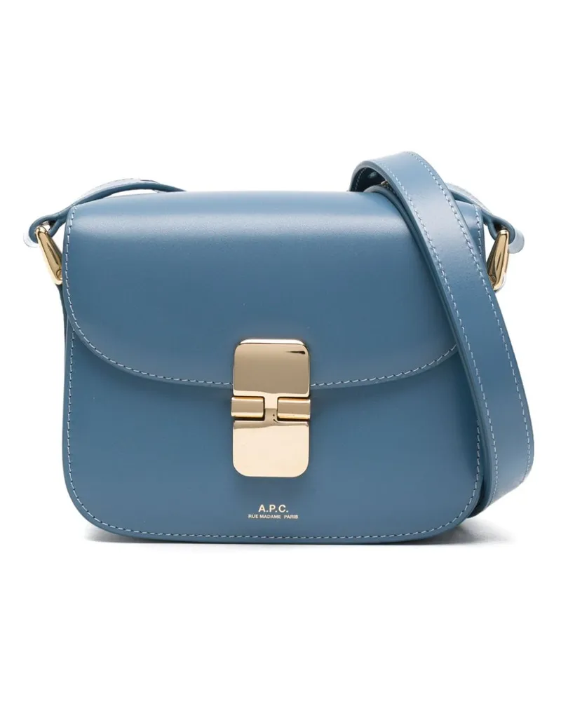 A.P.C. Mini Grace Schultertasche - Blau Blau