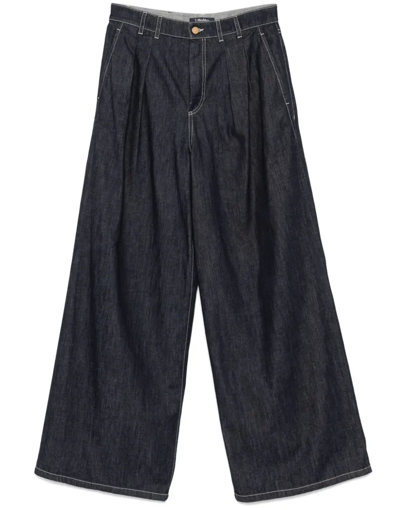 Max Mara Weite Jeans - Blau Blau