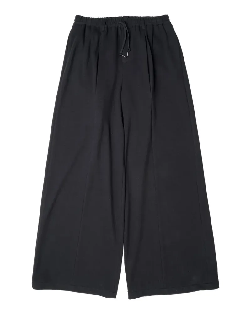 Yoshio Kubo pleated wide-leg trousers - Schwarz Schwarz