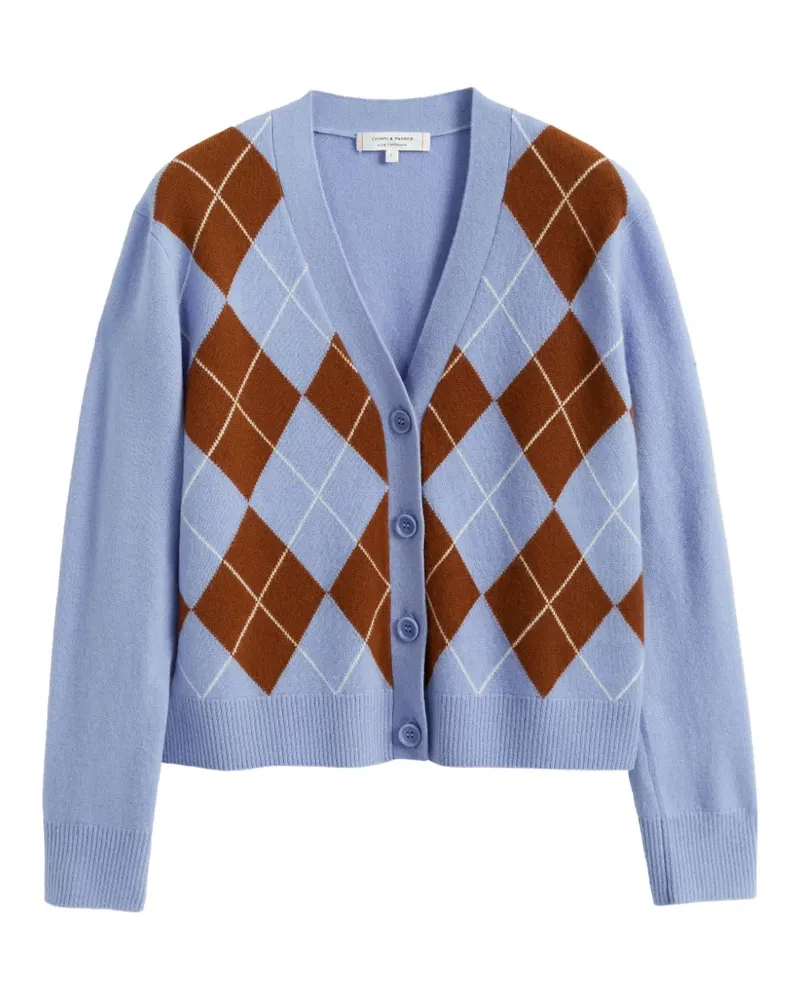 Chinti & Parker Cardigan mit Argyle-Muster - Blau Blau