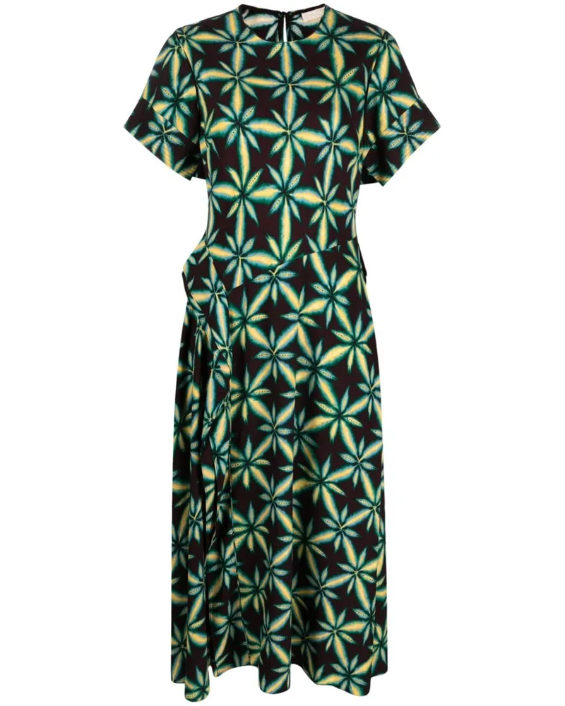 Ulla Johnson Cassia Minikleid mit Blumen-Print Schwarz