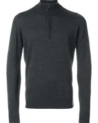 John Smedley Pullover mit Reißverschluss Grau