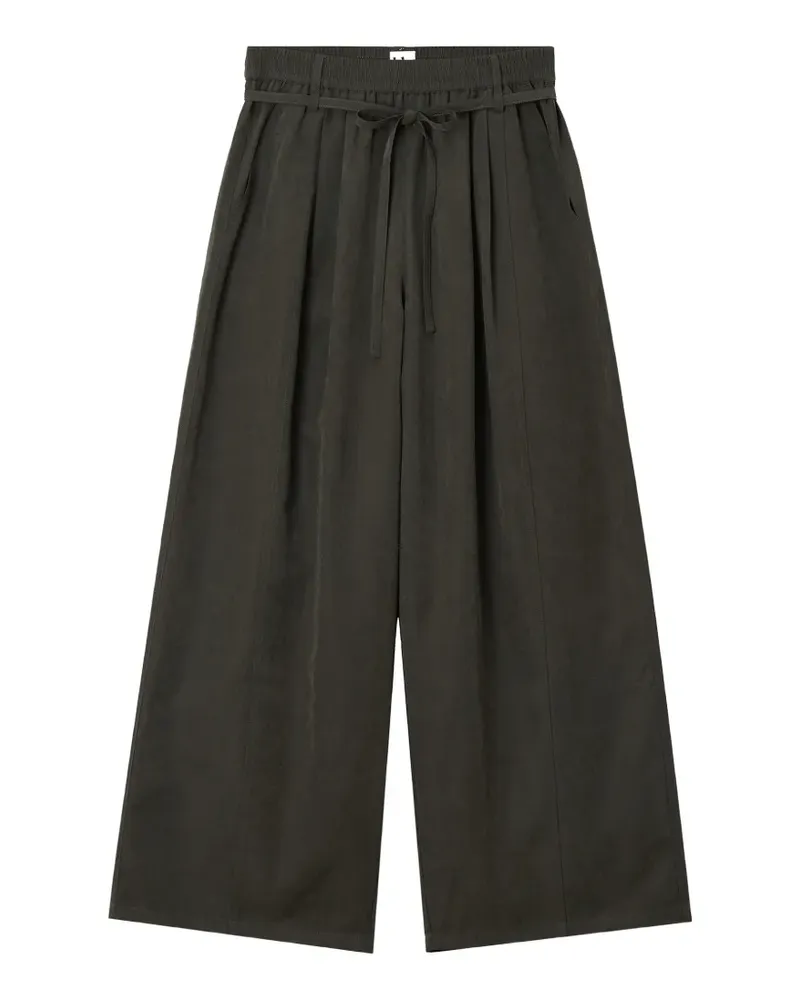 b+ab Plissierte Palazzohose - Grau Grau