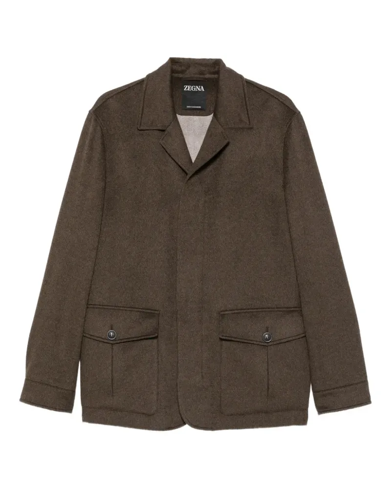Ermenegildo Zegna Jacke mit geknöpfter Klappe - Grün Grün