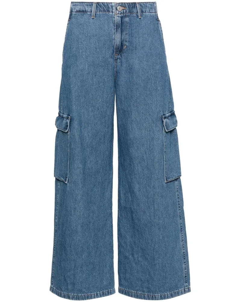 Levi's Halbhohe Baggy Cargo-Jeans - Blau Blau