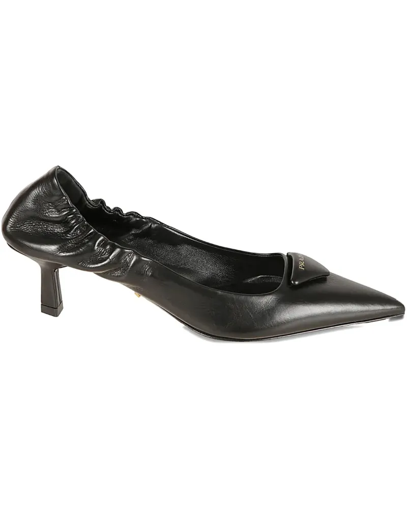 Prada elastic-hem heel pumps - Schwarz Schwarz