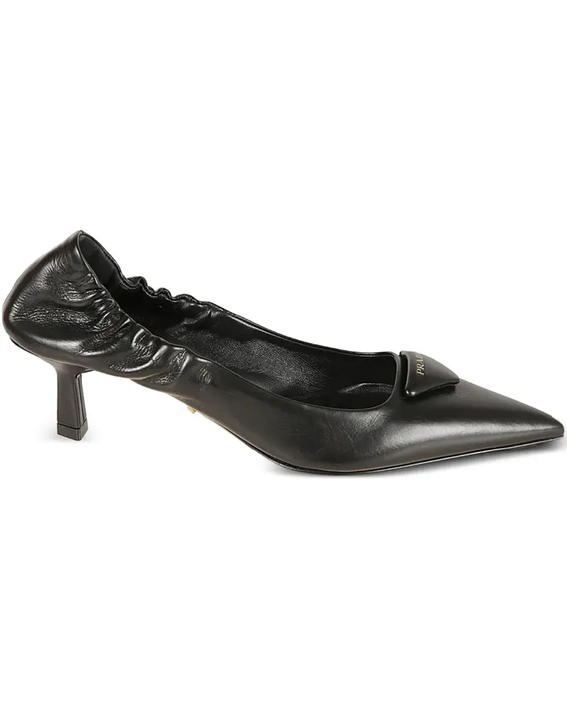 Prada elastic-hem heel pumps - Schwarz Schwarz