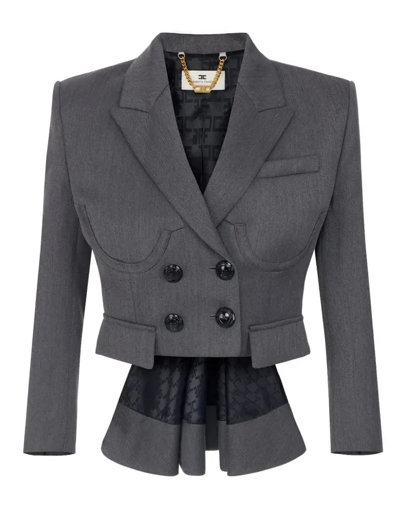 Elisabetta Franchi Cool Wolljacke - Grau Grau