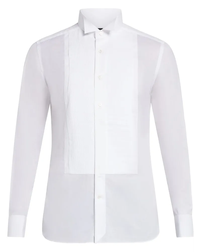 Tom Ford Hemd mit Biesen - Weiß Weiß