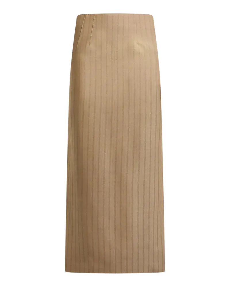 Etro wool jacquard midi skirt with striped pattern - Braun Braun