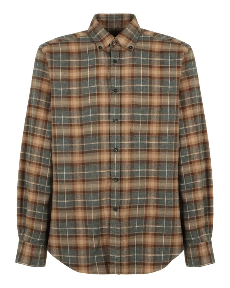 Slowear checked long-sleeve shirt - Braun Braun