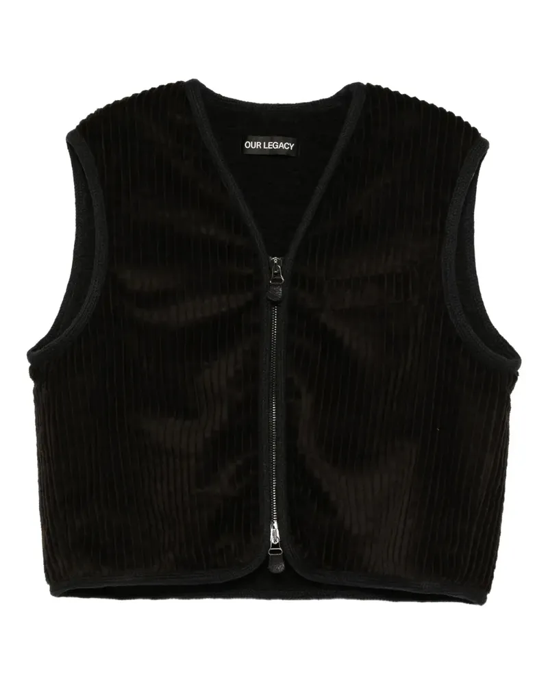 Our Legacy corduroy zip-up gilet - Braun Braun