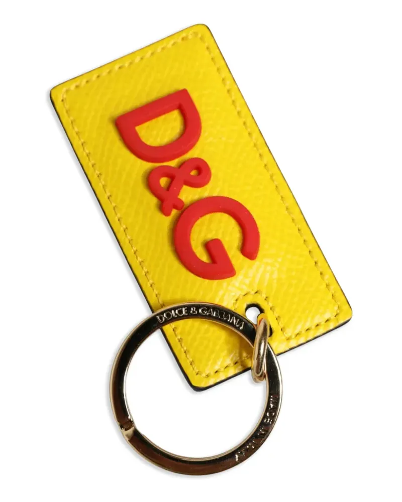 Dolce & Gabbana Schlüsselanhänger mit Logo - Gelb Gelb