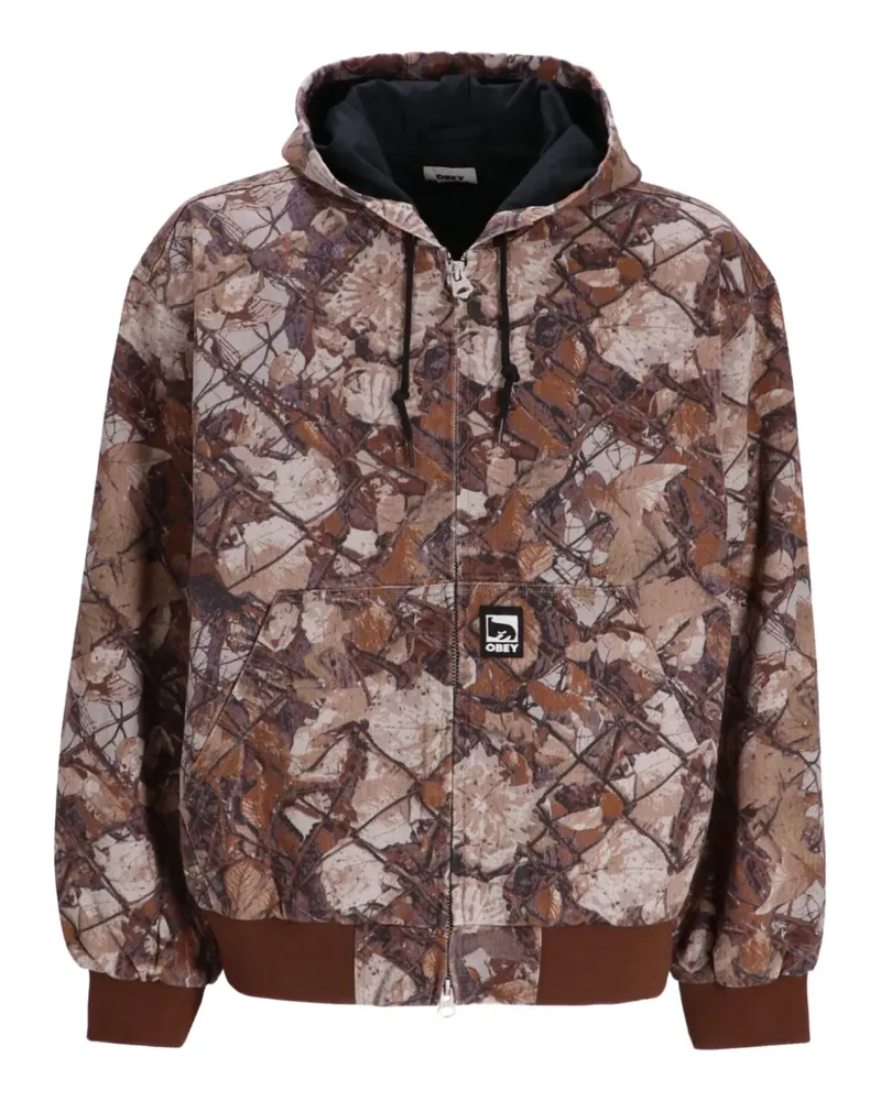 Obey Jacke mit Kapuze - Braun Braun
