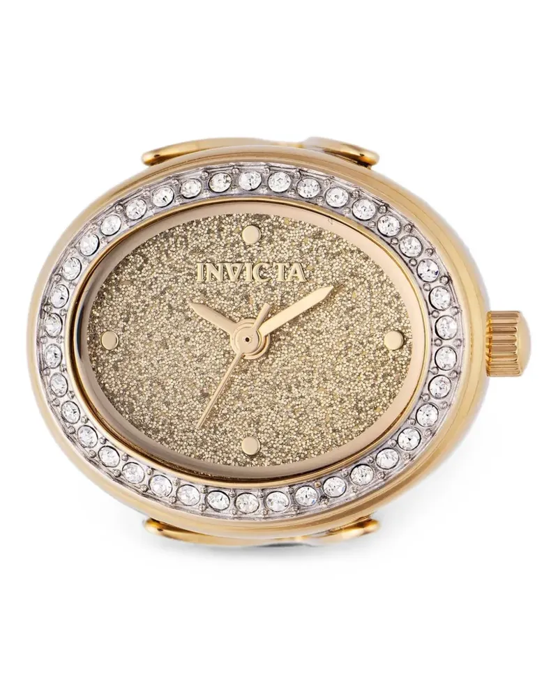 Invicta crystal-embellished oval 24mm ring watch - Gold Gold