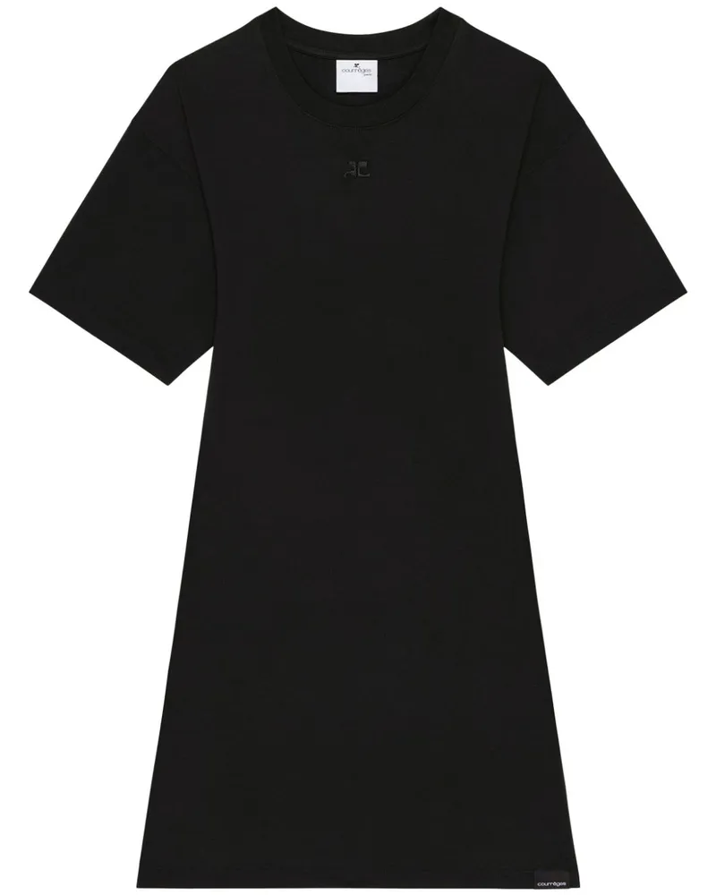 Courrèges T-Shirt-Minikleid - Schwarz Schwarz