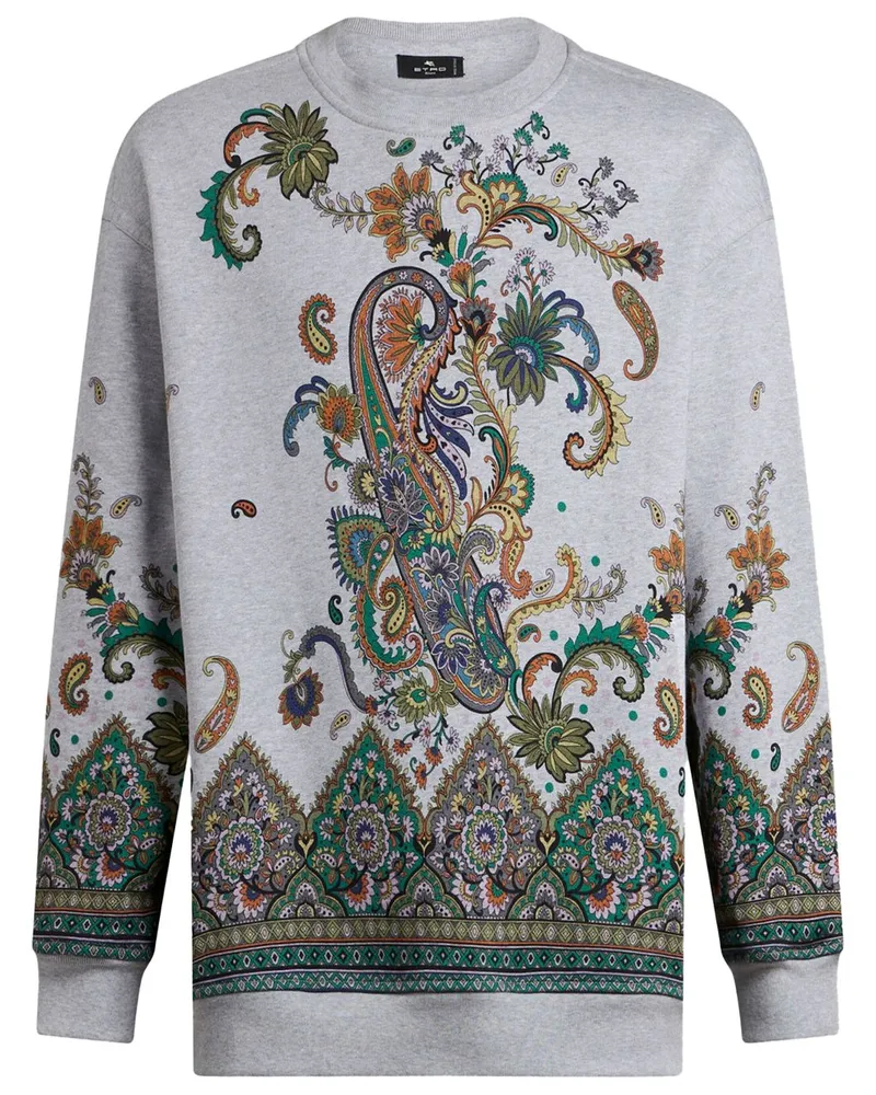 Etro Sweatshirt mit Paisley-Print - Grau Grau