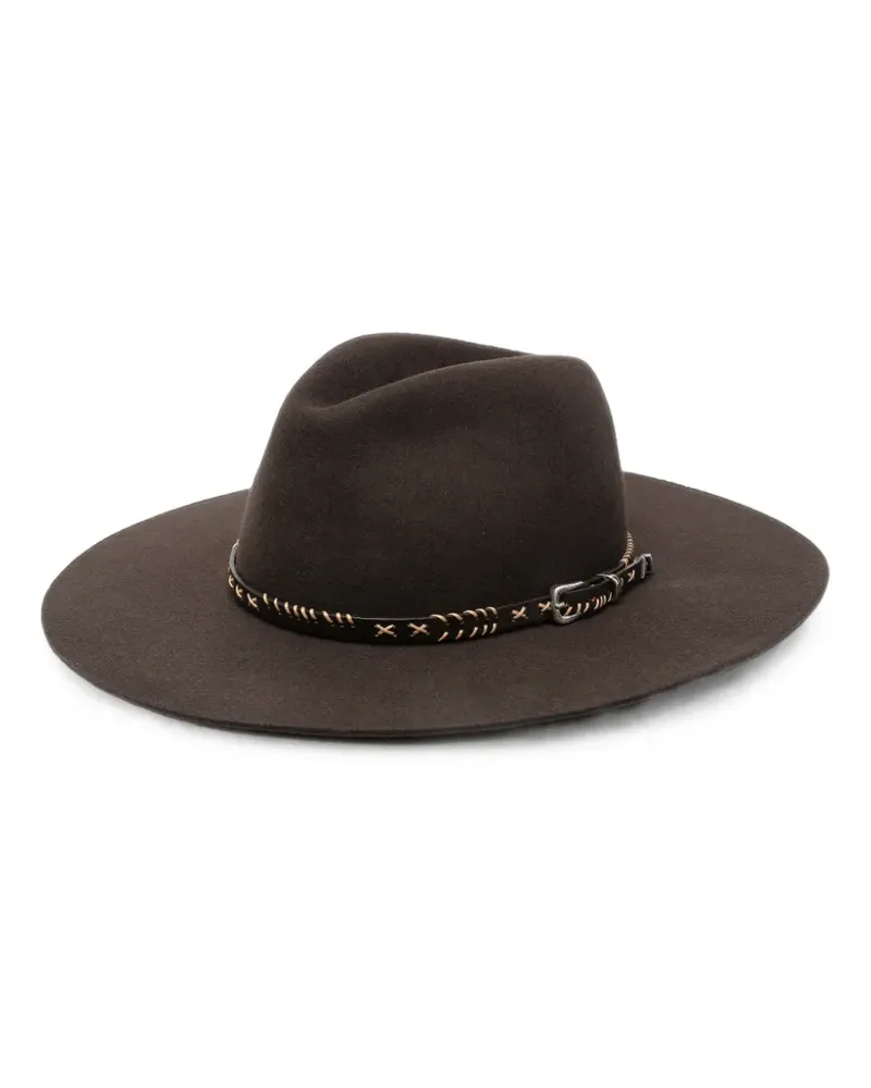 Golden Goose buckle-detail fedora hat - Braun Braun