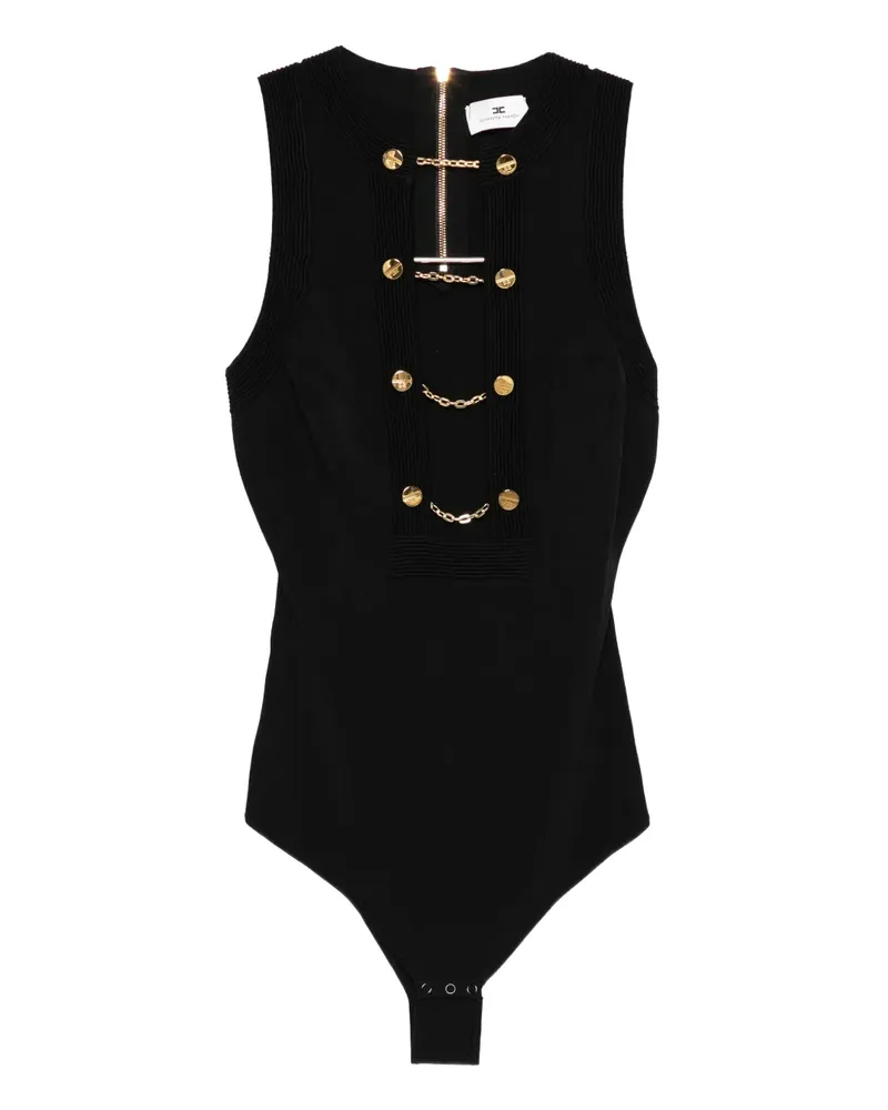 Elisabetta Franchi chain-embellished bodysuit - Schwarz Schwarz