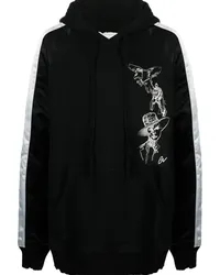 Greg Lauren Bestickter Souvenir Hoodie Schwarz