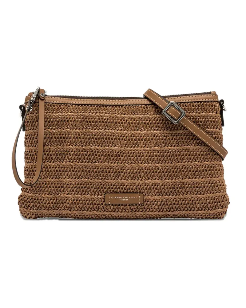 Gianni Chiarini Marcella straw clutch bag - Braun Braun