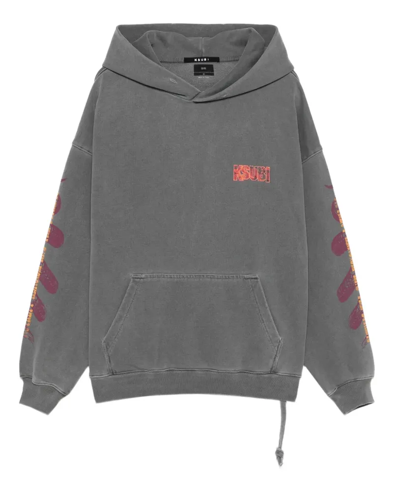 ksubi Hoodie mit Text-Print - Grau Grau