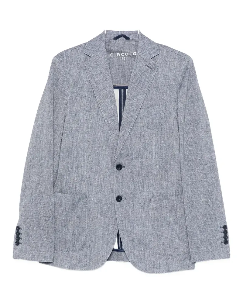 CIRCOLO 1901 herringbone single-breasted blazer - Blau Blau