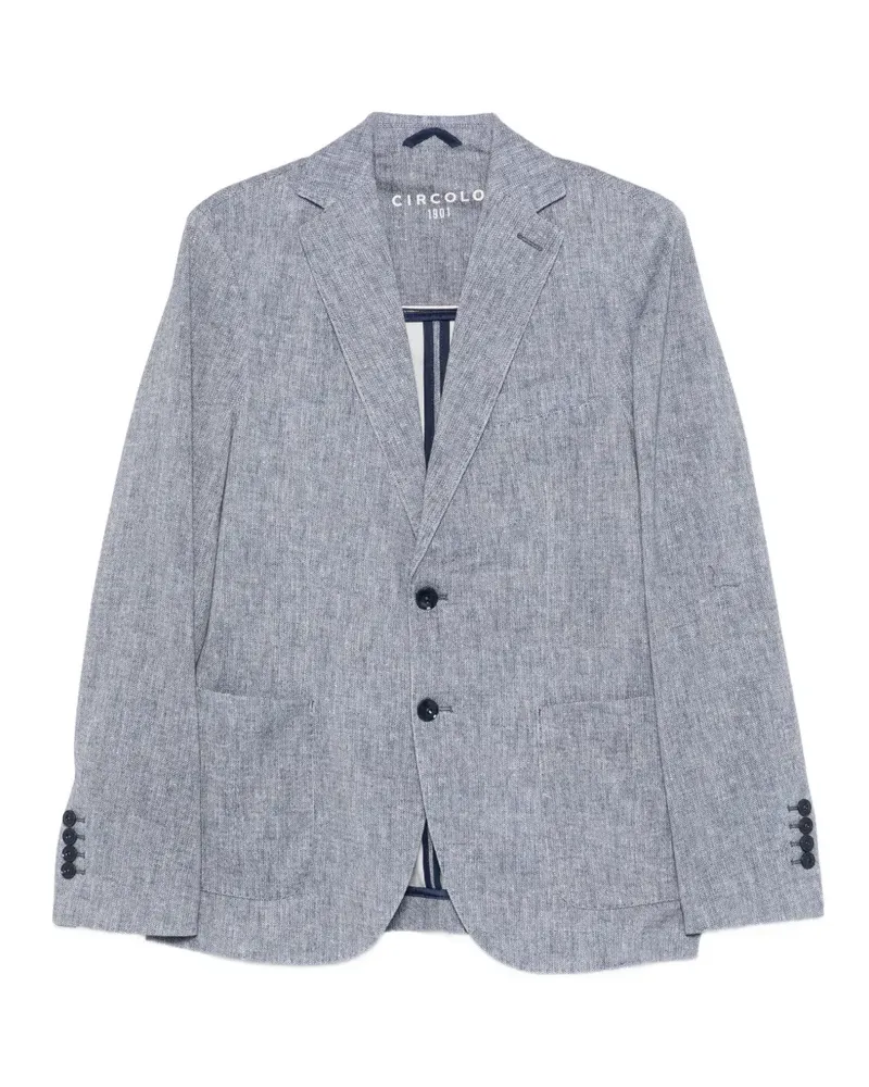 CIRCOLO 1901 herringbone single-breasted blazer - Blau Blau
