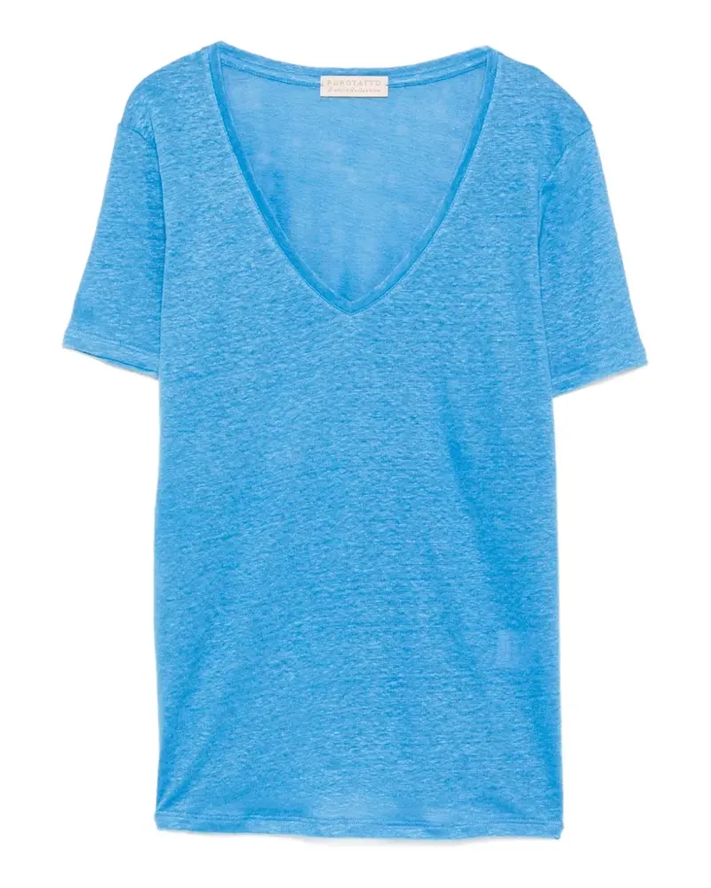 Purotatto V-neck T-shirt - Blau Blau