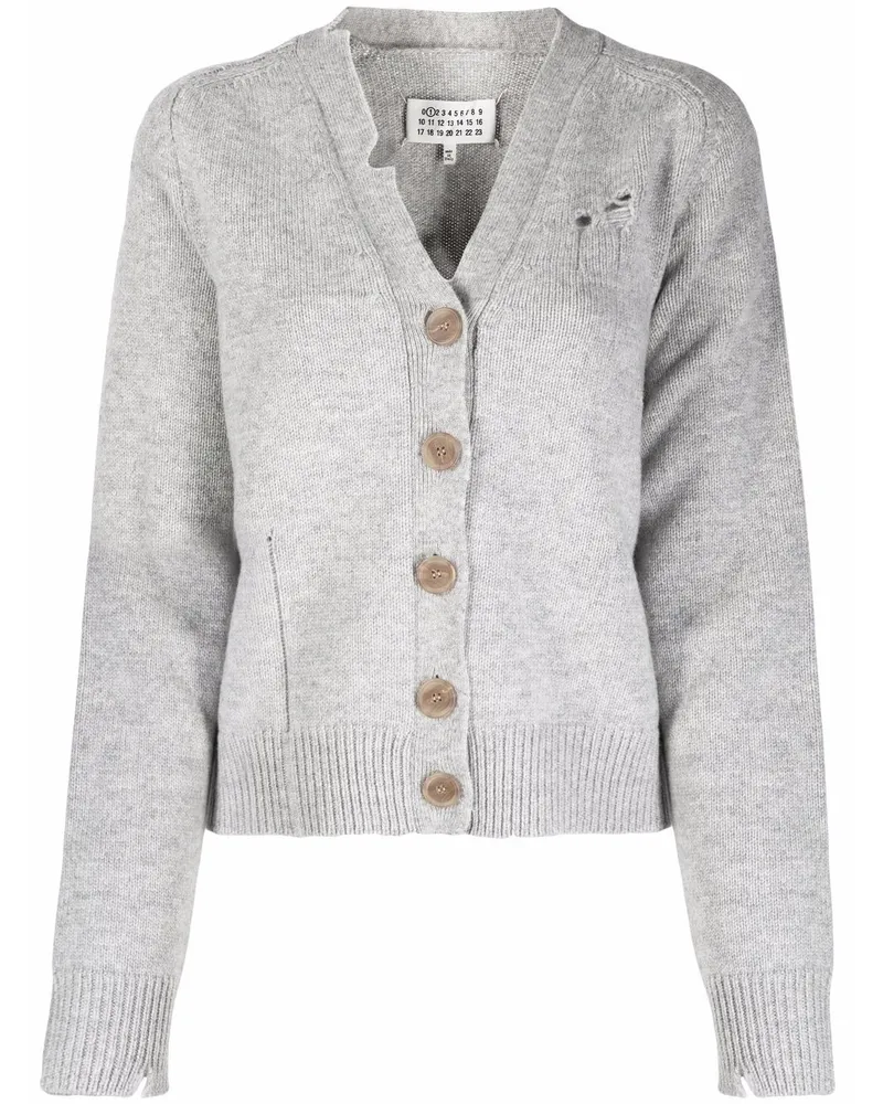 Maison Margiela Cardigan im Distressed-Look - Grau Grau