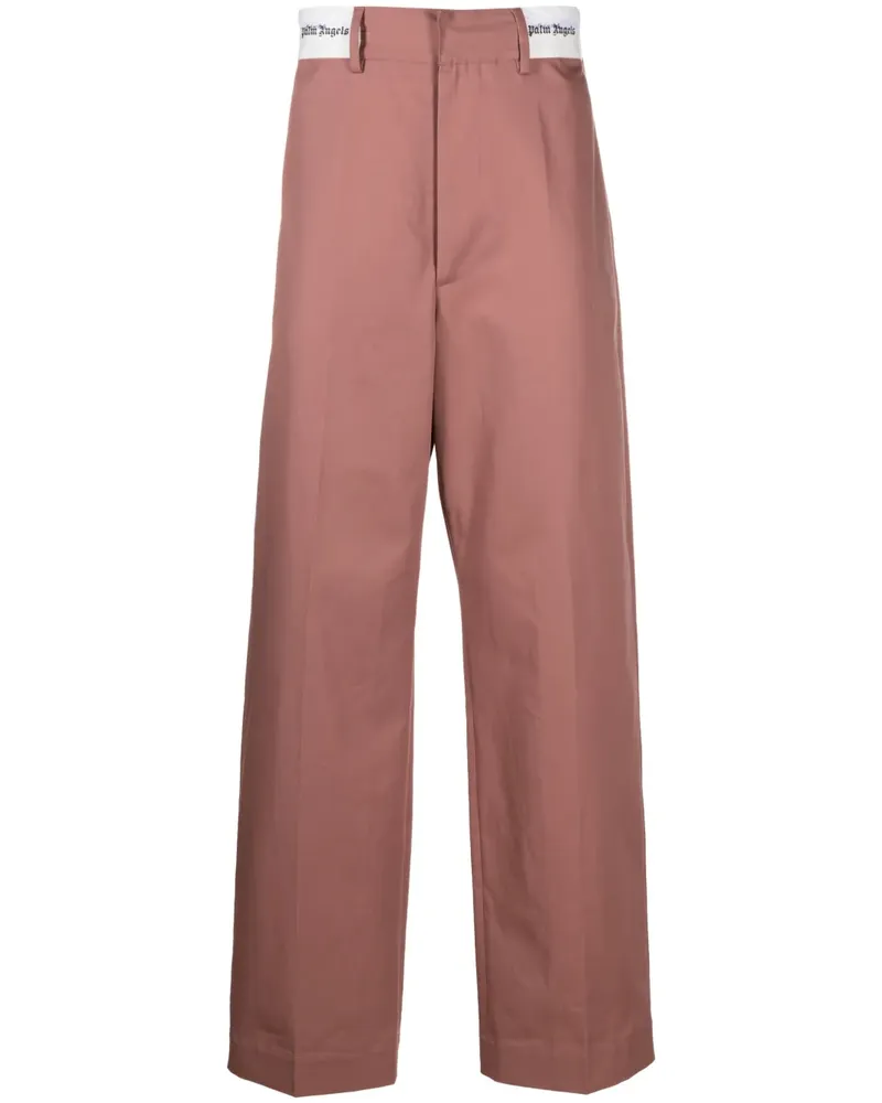 Palm Angels Hose mit Logo-Bund - Rosa Rosa