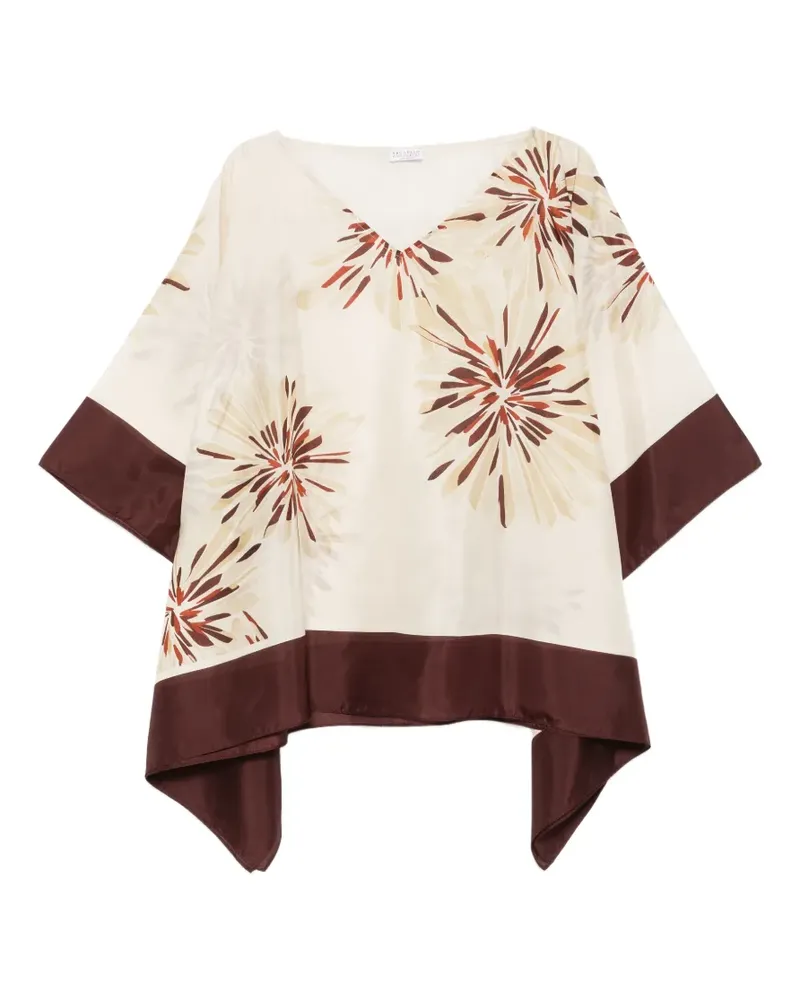 Brunello Cucinelli floral-print blouse - Nude Nude