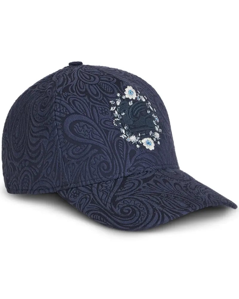 Etro Baseballkappe mit Paisley-Stickerei - Blau Blau