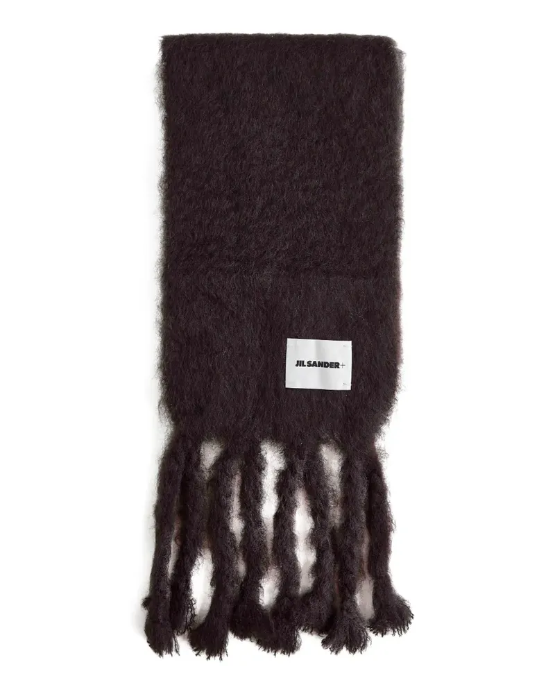 Jil Sander Schal mit Fransen - Braun Braun