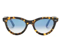 Wayfarer Way Sonnenbrille mit rundem Gestell - Schwarz