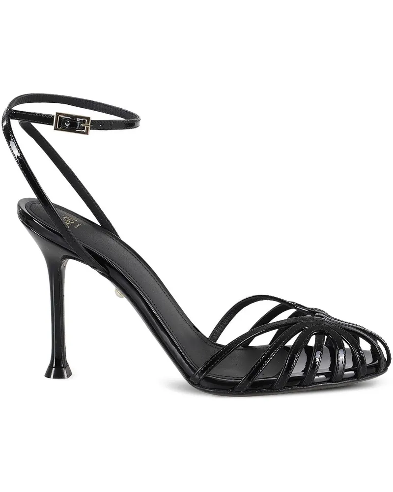 Alevì Römersandalen aus Lackleder - Schwarz Schwarz