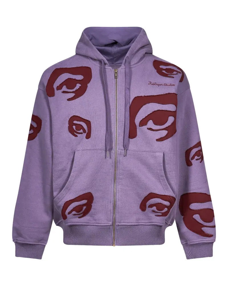 KidSuper Kapuzenjacke im Patchwork-Look - Violett Violett