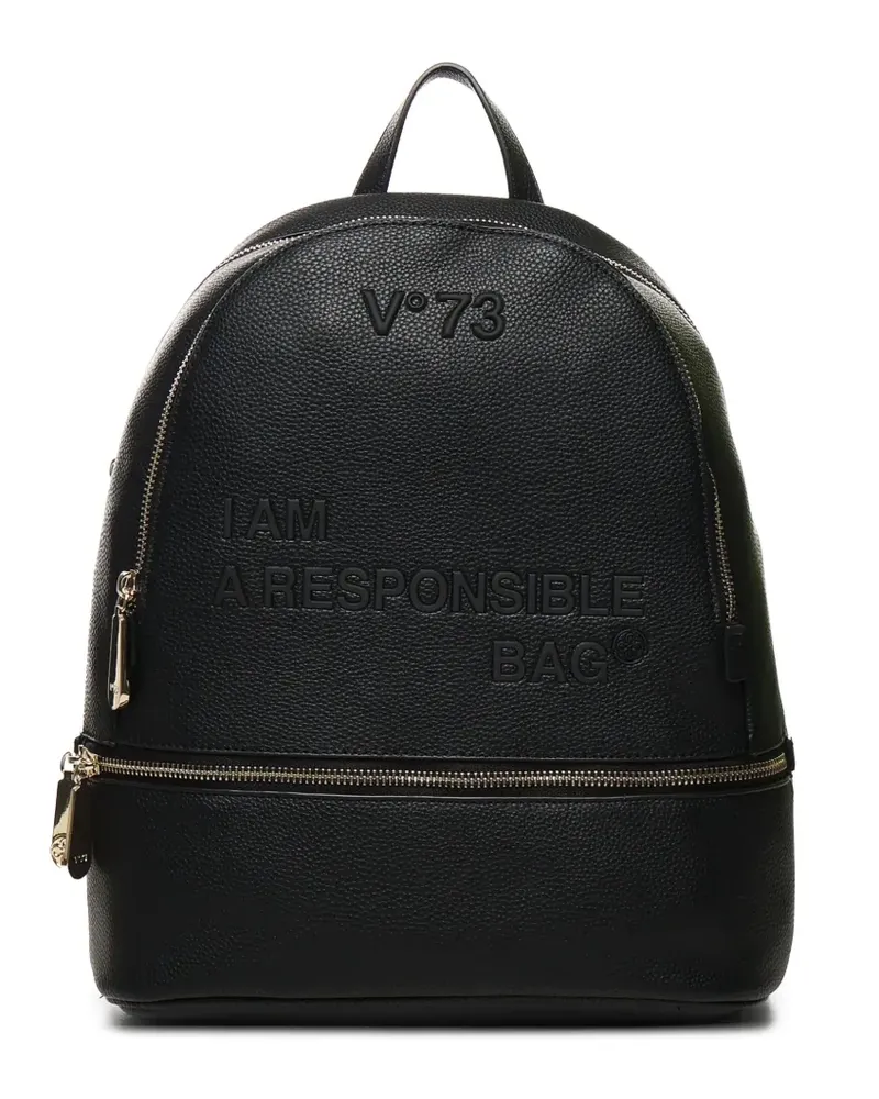 V°73 Rucksack mit Logo-Prägung - Schwarz Schwarz