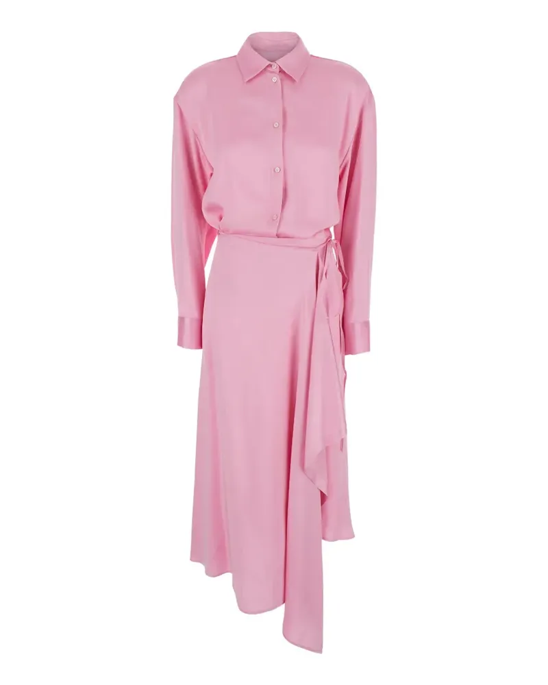 MSGM wrap-style asymmetric dress - Rosa Rosa