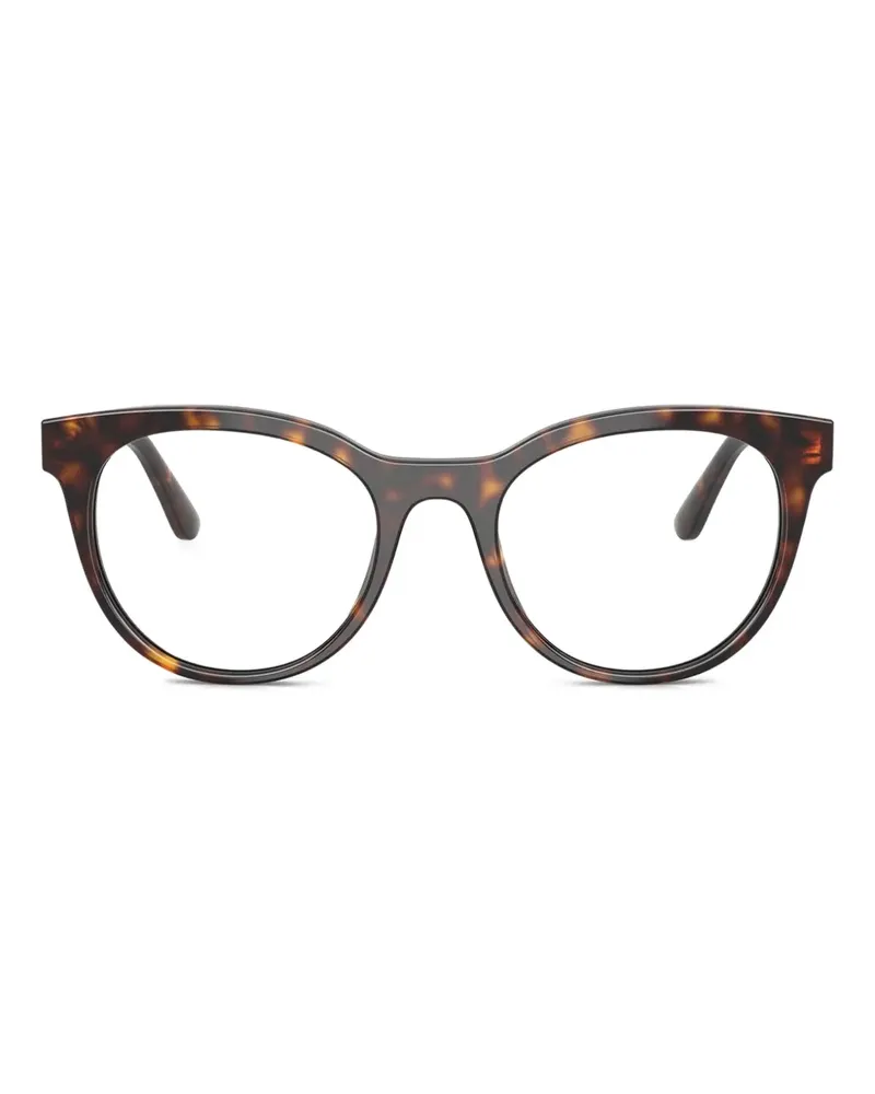 Dolce & Gabbana Runde Brille in Schildpattoptik - Braun Braun