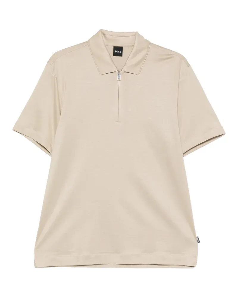 HUGO BOSS zip-fastening polo shirt - Nude Nude