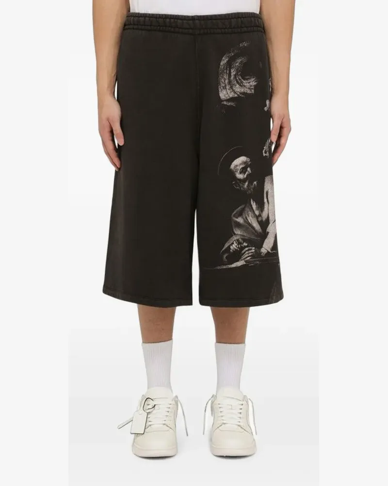 OFF-WHITE Bw S.Matthew Over printed shorts - Schwarz Schwarz