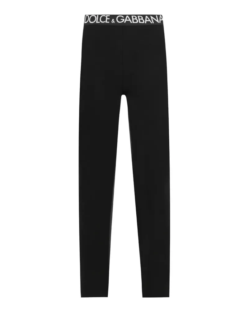 Dolce & Gabbana Leggings mit Logo-Bund - Schwarz Schwarz
