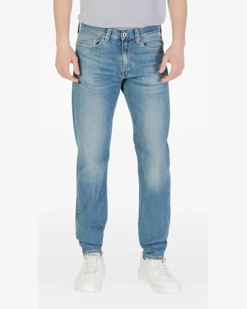Replay faded-effect skinny jeans - Blau Blau
