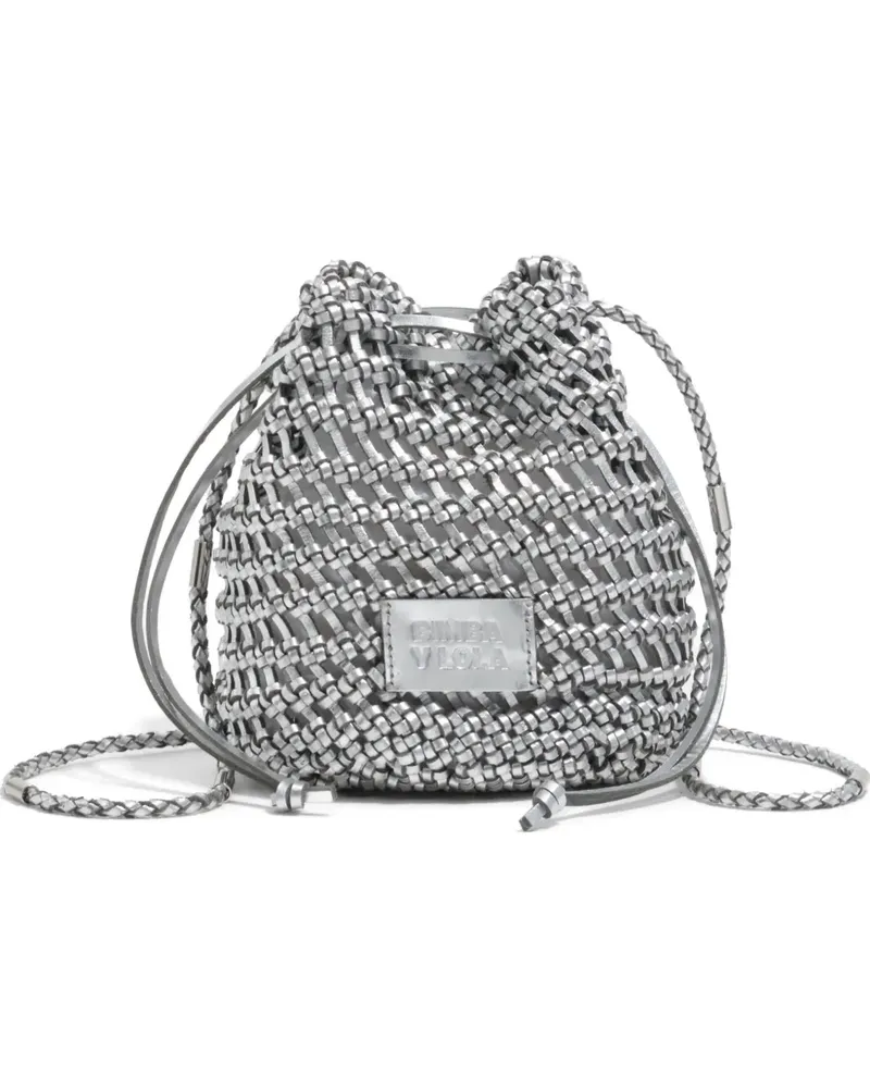 BIMBA Y LOLA Gewebte Mini-Tasche - Silber Silber