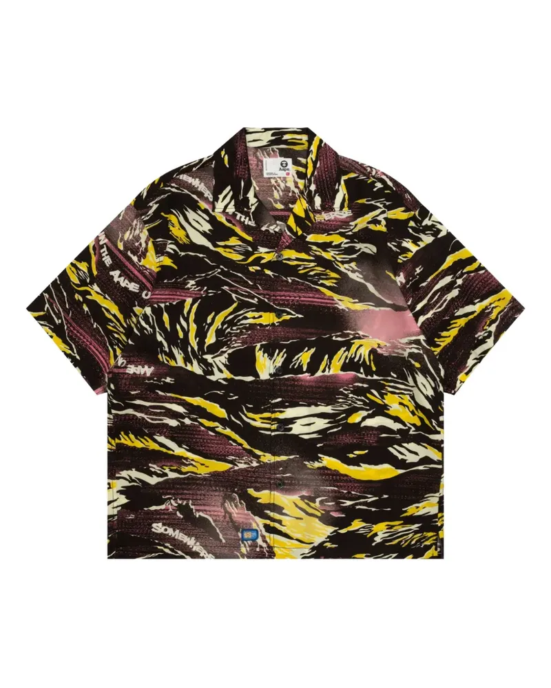 BAPE printed short-sleeved shirt - Rosa Rosa
