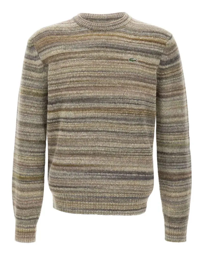 Lacoste ombré-stripe crew-neck sweater - Nude Nude